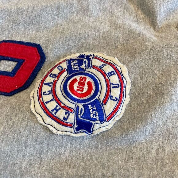 Vintage Chicago Clubs Grey Zip Up Embroidered Fleece Hoodie XL - Picture 4 of 8